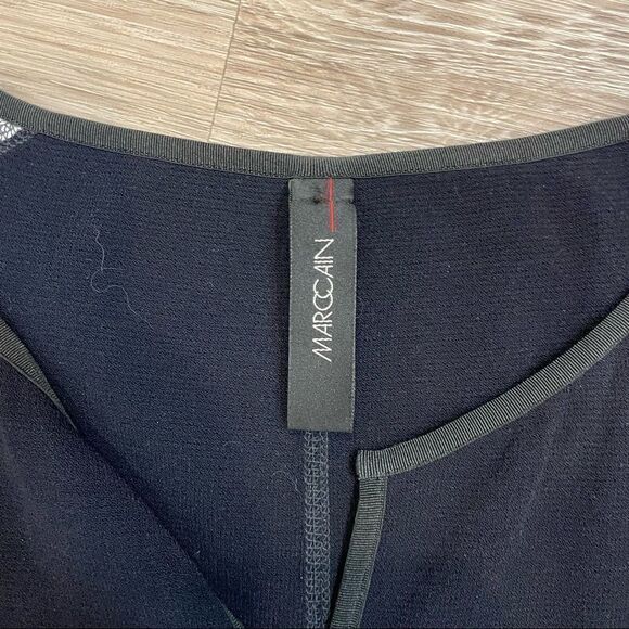 Marccain Navy Bandage Bodycon Dress slim Fit Knee Leng sz M - Picture 4 of 5